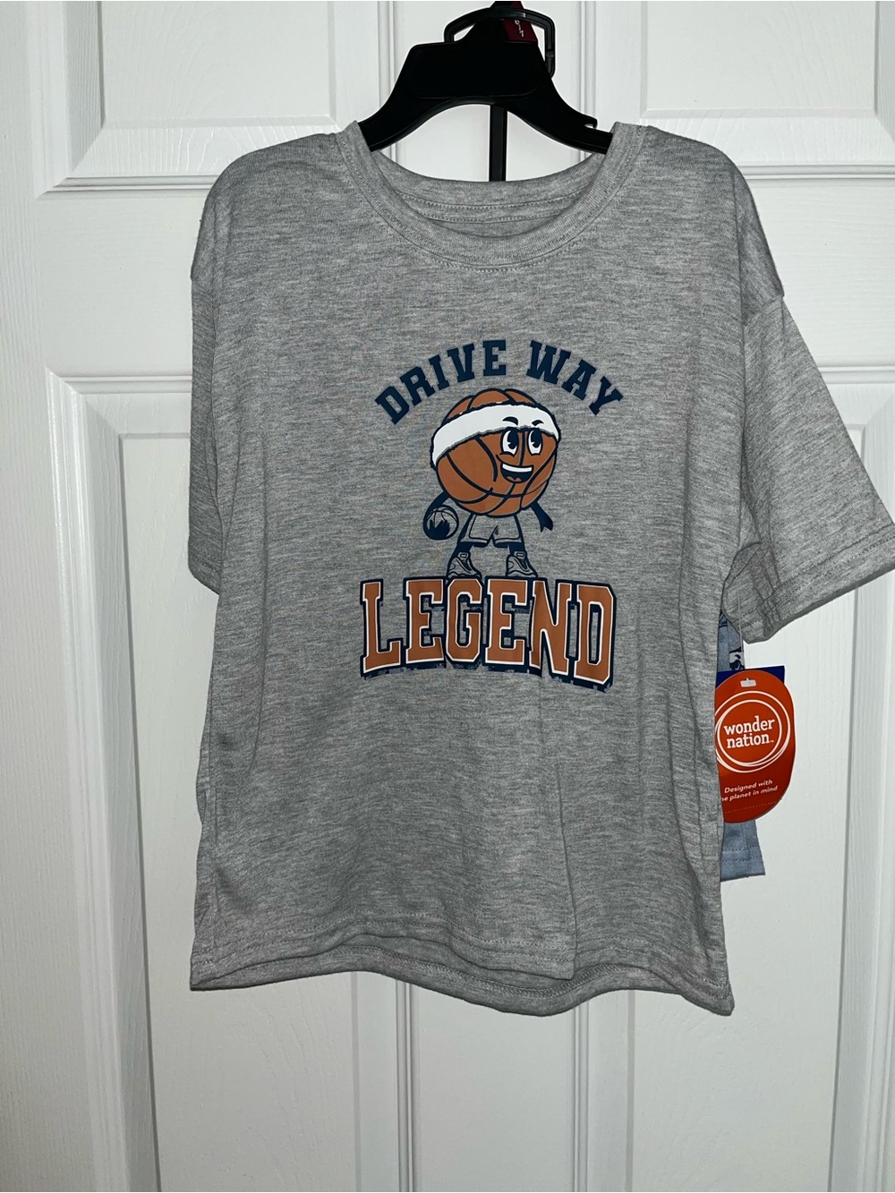 wonder nation Gray 'Drive Way Legend' Basketball Graphic Tee